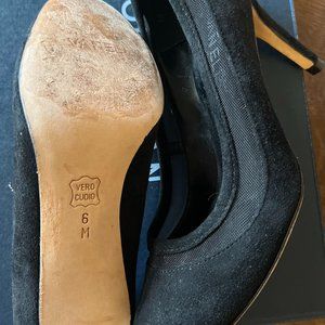 Vaneli black suede heels, size 6